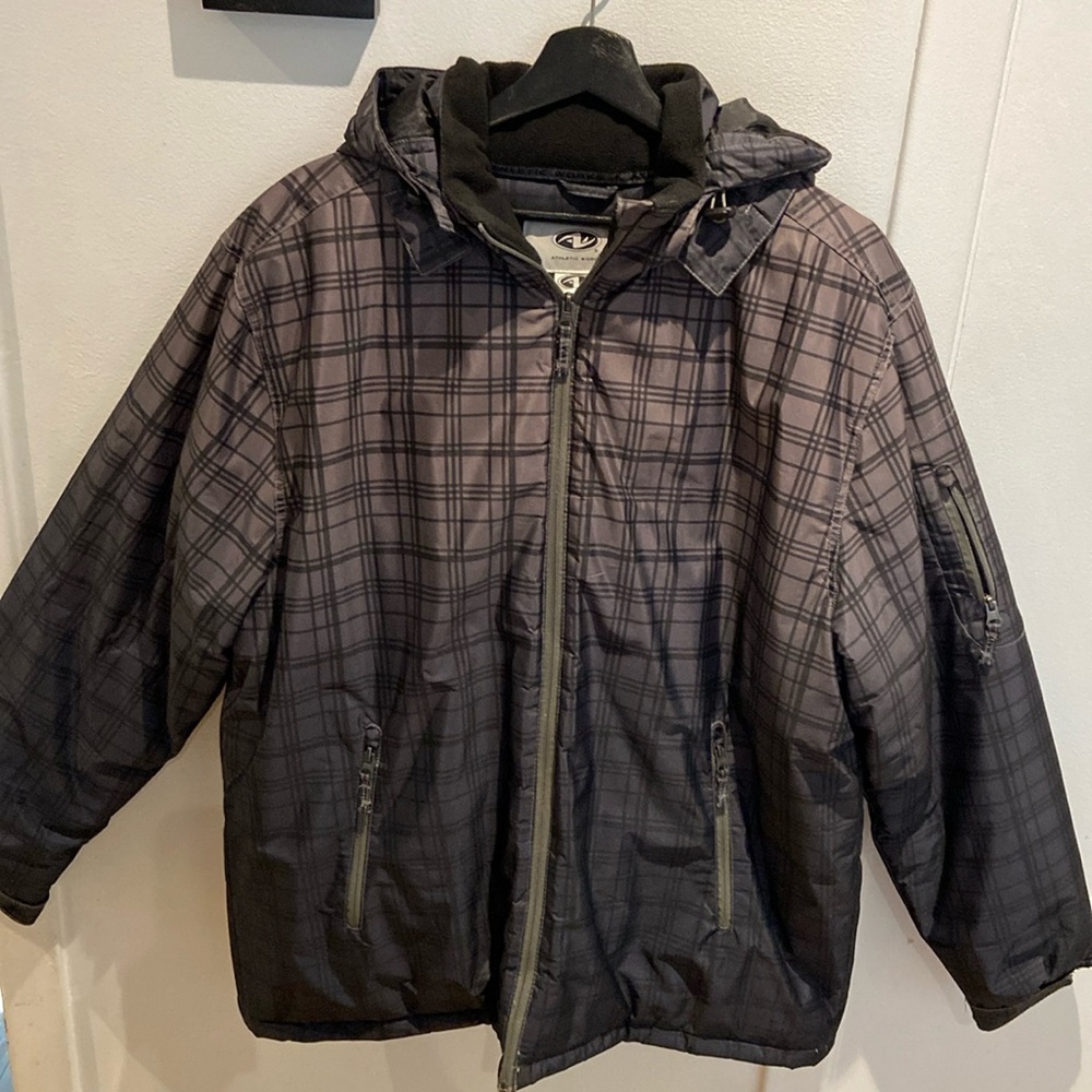 🍭🕕🌠Athletic Works Gray Gradient Hooded Winter Coat